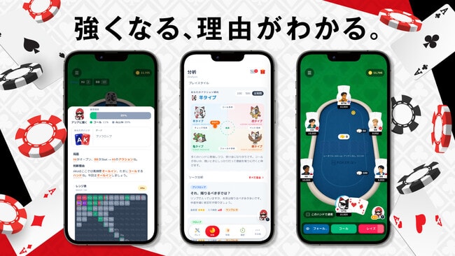 CLOViZ、国内No.1ポーカー学習アプリ『POKER Q'z』”超”大型アップデート のサムネイル